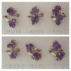 Duo rough amethyst ring