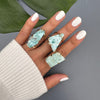 Freeform larimar slice ring