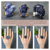 Freeform faceted sodalite ring