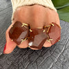 Freeform faceted red jasper ring