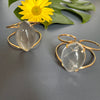 Clear crystal marquise gold cuff bracelet