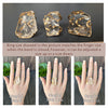 Freeform faceted clear quartz crystal ring