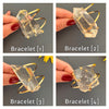 Freeform faceted crystal cuff bracelet