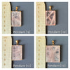 Rose quartz rectangle pendant