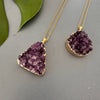 Druzy amethyst pendant