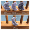 Druzy amethyst crescent moon ring