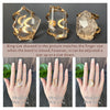 Freeform faceted clear quartz crystal ring