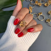 Mini raw citrine gem ring