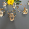 Freeform faceted crystal cuff bracelet