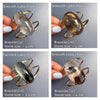 Quartz with inclusions cuff bracelet