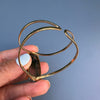 Quartz with inclusions cuff bracelet