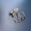Medium crystal hexagon cuff bracelet