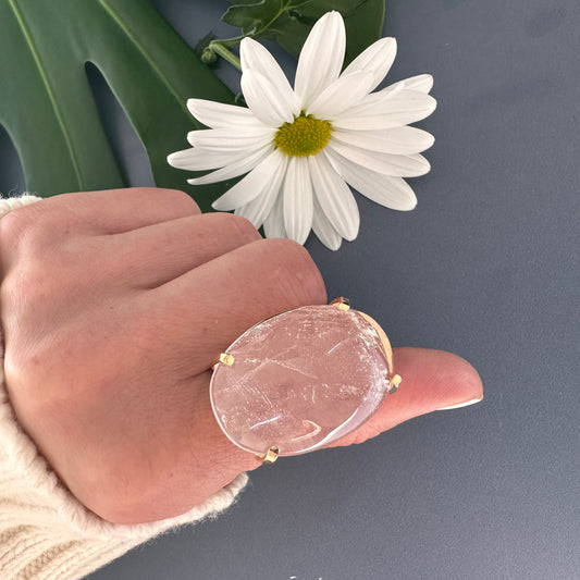 Crystal oval ring