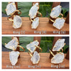 Duo milky quartz ring