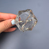 Large crystal hexagon cuff bracelet