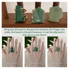Freeform faceted green quartz ring