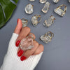 Large raw crystal gem ring