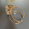Freeform faceted crystal cuff bracelet