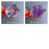 Purple amethyst hexagon cuff bracelet
