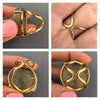 Cocktail large pyrite disk ring