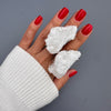 Oversized statement crystal cluster ring