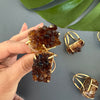 Druzy citrine cluster cocktail ring