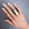 Aquamarine point ring