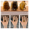 Freeform faceted tiger's eye ring