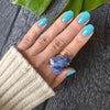 Freeform faceted sodalite ring