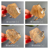 Freeform faceted citrine cuff bracelet