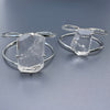 Freeform faceted crystal cuff bracelet