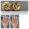 Cocktail large pyrite disk ring