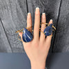 Sodalite pear cuff bracelet