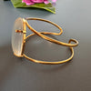 Clear crystal oval cuff bracelet