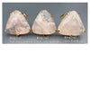 Rose quartz puffy triangle ring