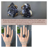 Freeform faceted sodalite ring