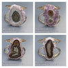 Amethyst stalactite cuff bracelet