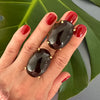Smoky quartz oval ring