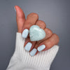 Aquamarine heart ring