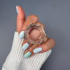 Crystal hexagon ring