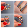 Purple amethyst large hexagon ring