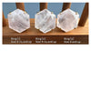 Rose quartz large hexagon ring