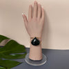 Black onyx chubby teardrop cuff bracelet