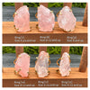 Large raw rose quartz gem ring