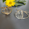 Clear crystal pear shaped cuff bracelet