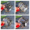Freeform faceted smoky quartz cuff bracelet