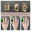 Freeform faceted clear quartz crystal ring