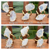 Duo milky quartz ring