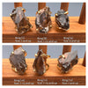 Large raw smoky quartz gem ring