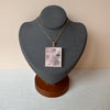 Rose quartz rectangle pendant